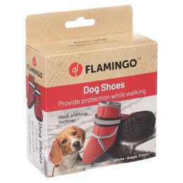 Produktbild von Flamingo Hundeschuhe Kajan rot - 2 Stück, Größe: S