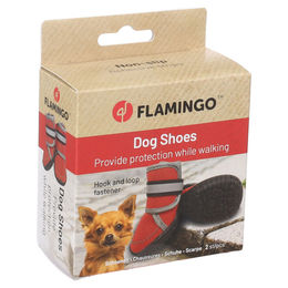 Produktbild von Flamingo Hundeschuhe Kajan rot - 2 Stück, Größe: XXS