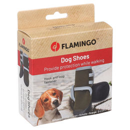 Produktbild von Flamingo Hundeschuhe Laky grün - 2 Stück, Größe: L