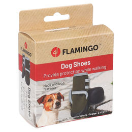 Produktbild von Flamingo Hundeschuhe Laky grün - 2 Stück, Größe: M