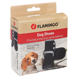 Produktbild von Flamingo Hundeschuhe Laky schwarz - 2 Stück, Größe: L