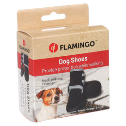 Produktbild von Flamingo Hundeschuhe Laky schwarz - 2 Stück, Größe: M