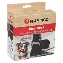Produktbild von Flamingo Hundeschuhe Laky schwarz - 2 Stück, Größe: XL