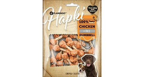 Produktbild von Flamingo Hundesnack Chick'n Hühnchen- und Reishanteln - 150 g