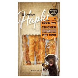 Produktbild von Flamingo Hundesnack Hapki Knochen mit Huhn, Inhalt: 100 g