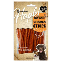 Produktbild von Flamingo Hundesnack Hapki Streifen mit Huhn, Inhalt: 85 g