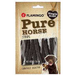 Produktbild von Flamingo Hundesnack Hapki Streifen mit Pferd, Inhalt: 85 g