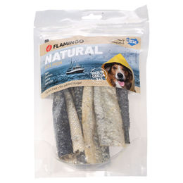Produktbild von Flamingo Hundesnack Nature Lachshaut Lang, Inhalt: 50 g
