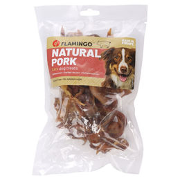Produktbild von Flamingo Hundesnack Nature - Schweineohr Streifen, Inhalt: 200 g