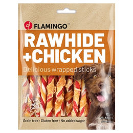 Produktbild von Flamingo Hundesnack RHide Stick Mischung mit Huhn - 28 x 12,5 g