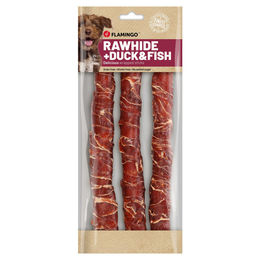 Produktbild von Flamingo Hundesnack RHide Stick mit Ente & mit Kabeljau