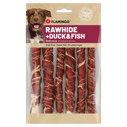 Produktbild von Flamingo Hundesnack RHide Stick mit Ente & mit Kabeljau