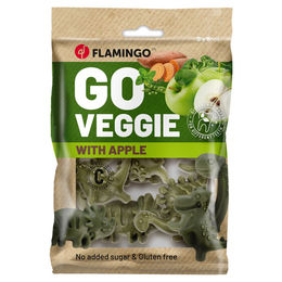 Flamingo Hundesnack Veggie Dino mit Apfel Grün - 8 x 15 g – Bild 1 von 3