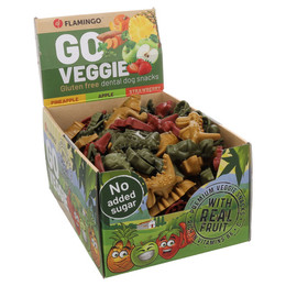 Produktbild von Flamingo Hundesnack Veggie Dino mit Erdbeere, Ananas & Apfel - 2,25 kg