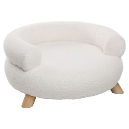 Produktbild von Flamingo Hundesofa Deteno rund weiß, Maße: 54 x 54 x 27 cm