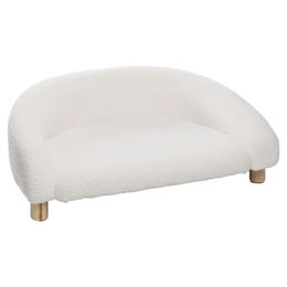 Produktbild von Flamingo Hundesofa Dorado halb-rund weiß, Maße: 77 x 50 x 27 cm