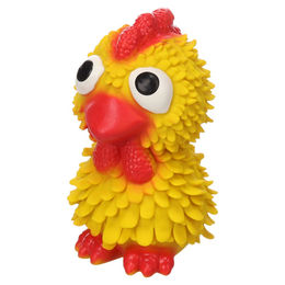 Produktbild von Flamingo Hundespielzeug Barney Hahn gelb, Maße: 8 x 8,5 x 13 cm