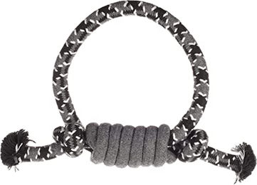 Flamingo Hundespielzeug Baumwolle Revi Zugseil Ring Grau 23cm – Bild 1 von 3