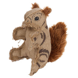 Flamingo Hundespielzeug Eichhörnchen mit Seil braun – Bild 1 von 3