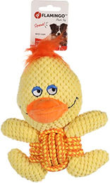 Flamingo Hundespielzeug Ente mit Seil – Bild 1 von 3