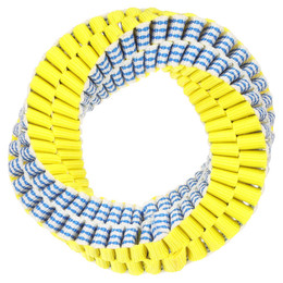 Produktbild von Flamingo Hundespielzeug Glowa Ring Blau/Gelb L