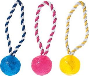 Produktbild von Flamingo Hundespielzeug good4fun Ball mit Seil