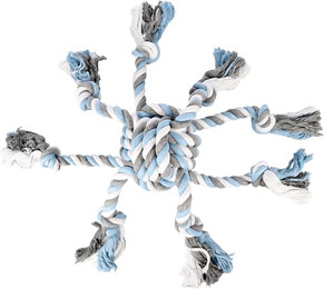 Produktbild von Flamingo Hundespielzeug Jim Knotenball Octopus Blau