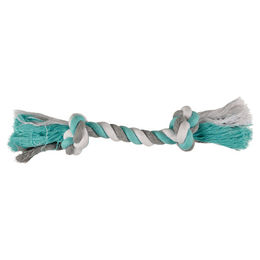 Produktbild von Flamingo Hundespielzeug Jim Spieltau 2 Knoten Baumwolle mint/weiß Größe L - 35 cm