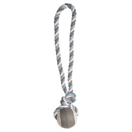 Flamingo Hundespielzeug Jim Zerrseil mit Ball blau – Bild 1 von 4