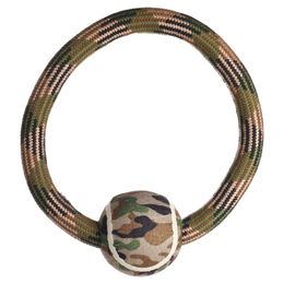 Produktbild von Flamingo Hundespielzeug Joe Ring Schnur mit Ball camouflage