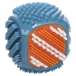 Produktbild von Flamingo Hundespielzeug Kubus Habru blau, Maße: 8,5 x 7,8 x 7 cm