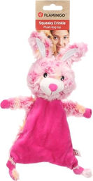 Flamingo Hundespielzeug Kuscheltuch Roza Kaninchen rosa – Bild 1 von 3