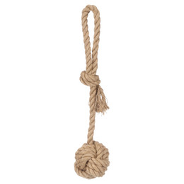 Produktbild von Flamingo Hundespielzeug Kush Knotenball Zerrseil braun