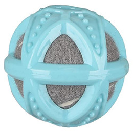 Produktbild von Flamingo Hundespielzeug Loekie TPR mit Tennisball blau/grau - 8 cm