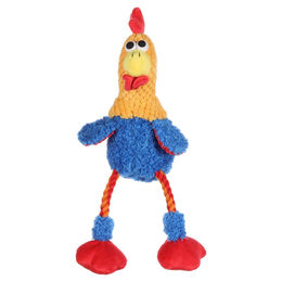 Produktbild von Flamingo Hundespielzeug Malita Hahn mit Seil blau - 40 cm