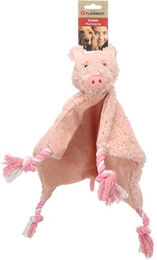 Flamingo Hundespielzeug Poppo Schwein mit Seil rosa – Bild 1 von 4