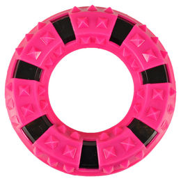 Flamingo Hundespielzeug Ring mit TPR rosa – Bild 1 von 3