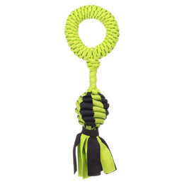 Flamingo Hundespielzeug Rofas Ring Rugby gewebt grün/schwarz – Bild 1 von 4