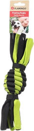 Produktbild von Flamingo Hundespielzeug Rofas Rugby gewebt grün/schwarz