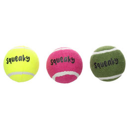 Produktbild von Flamingo Hundespielzeug Smash Tennisball mit Squeaker - 3 Stück, Maße: Ø 6,4 cm