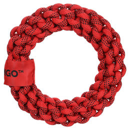 Flamingo Hundespielzeug Vokas Seil Ring rot/schwarz Größe L - 1 Stk. – Bild 1 von 2