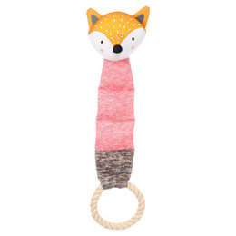 Produktbild von Flamingo Hundespielzeug Welpe Britty Fuchs mit Seil rosa