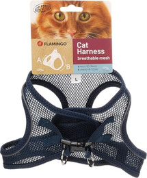 Produktbild von Flamingo Katzen Geschirr Step & Go Berta dunkelblau Größe L