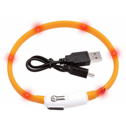 Produktbild von Flamingo Katzenhalsband LED Visio Light Orange 35 cm