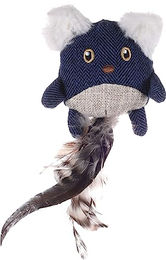 Flamingo Katzenspielzeug Maus mit Federn Jeany blau – Bild 1 von 3