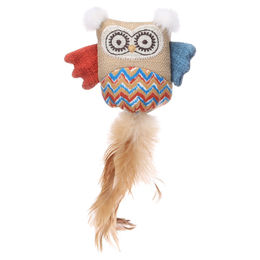 Flamingo Katzenspielzeug Robla Eule mit Federn – Bild 1 von 3