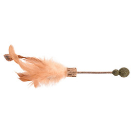 Produktbild von Flamingo Katzenspielzeug Topsy Stick Matatabi mit Doppelkugel Natur - 25 cm