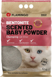 Produktbild von Flamingo Katzenstreu Bentonit mit Babypuder fein - 12 kg