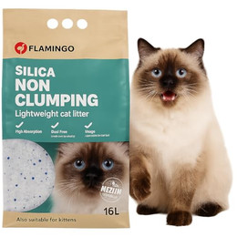 Produktbild von Flamingo Katzenstreu Silica Medium Körnchen - 16 l