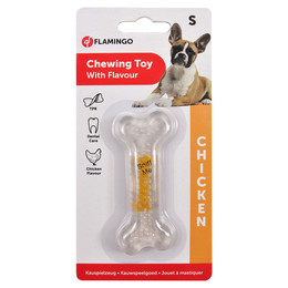 Produktbild von Flamingo Kauspielzeug Knochen transparent Hühnergeschmack - 1 Stk.